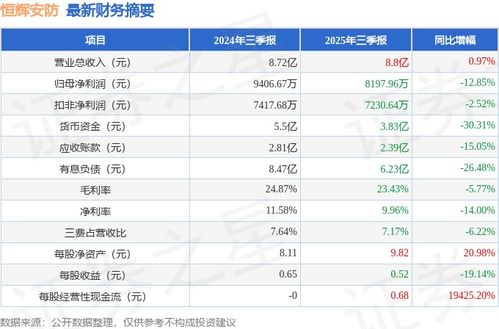 恒輝安防2025年三季報簡析 增收不增利，應收賬款高企，安全評價業務引關注